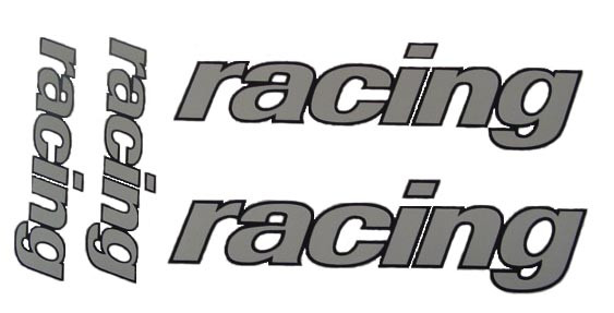 Stickerset "Racing' universal. 4piece