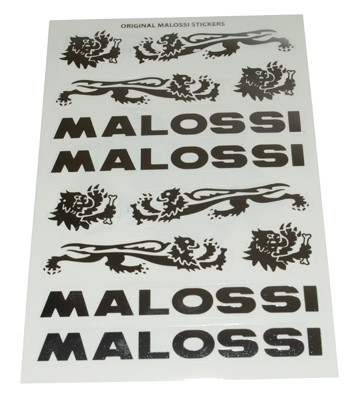 Stickerset Malossi Chrome/Grey. 3-piece.