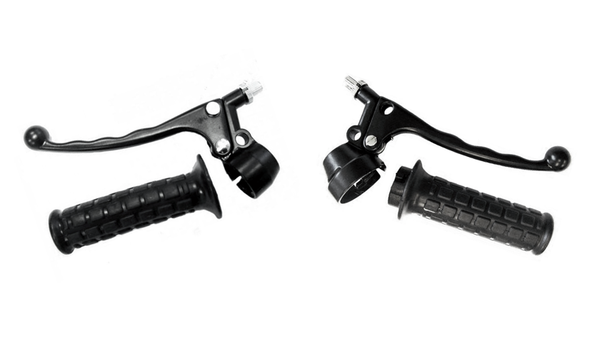 Brake lever complete. Left. Black or white, Tomos A35