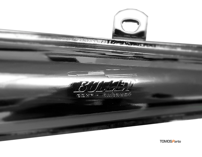 Bullet 28mm uitlaat. Chroom of blank staal Tomos A3 - A35